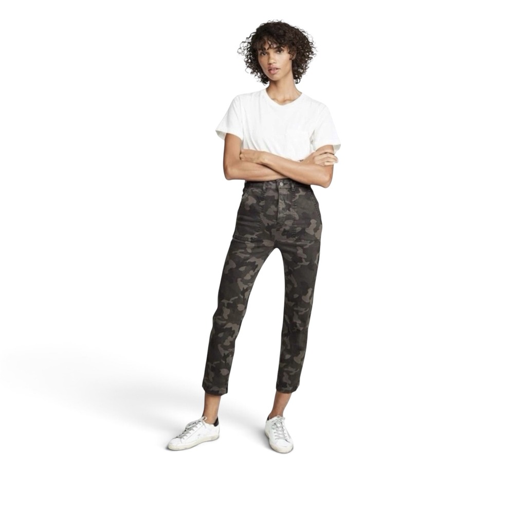 NWT DL1961 Florence Skinny Mid Rise Instasculpt Crop Jeans Camo Print Size 25